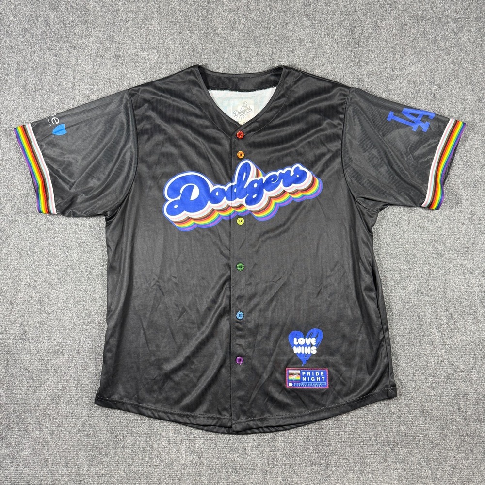 Los Angeles Dodgers Jersey Adult XL Black LA Dodgers LGBTQ+ Pride Night 2024